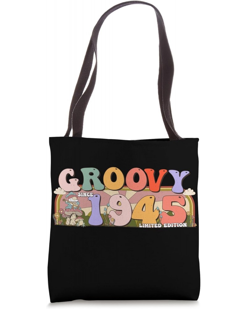 Groovy Since 1945 Retro Hippie 78th Birthday Tote Bag $13.13 Totes