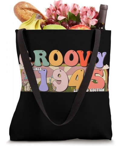 Groovy Since 1945 Retro Hippie 78th Birthday Tote Bag $13.13 Totes