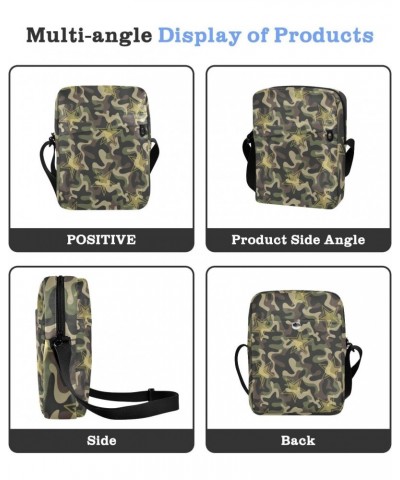 Crossbody Phone Camouflage Stars Pattern Small Messenger Shoulder Bag Cash Handbag Wallet Purse(236na5b) $8.80 Crossbody Bags