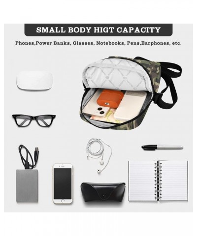 Crossbody Phone Camouflage Stars Pattern Small Messenger Shoulder Bag Cash Handbag Wallet Purse(236na5b) $8.80 Crossbody Bags