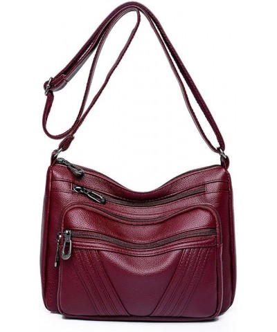 Shoulder bag and soft leather cross-body bag Section 1: Red $33.62 Totes