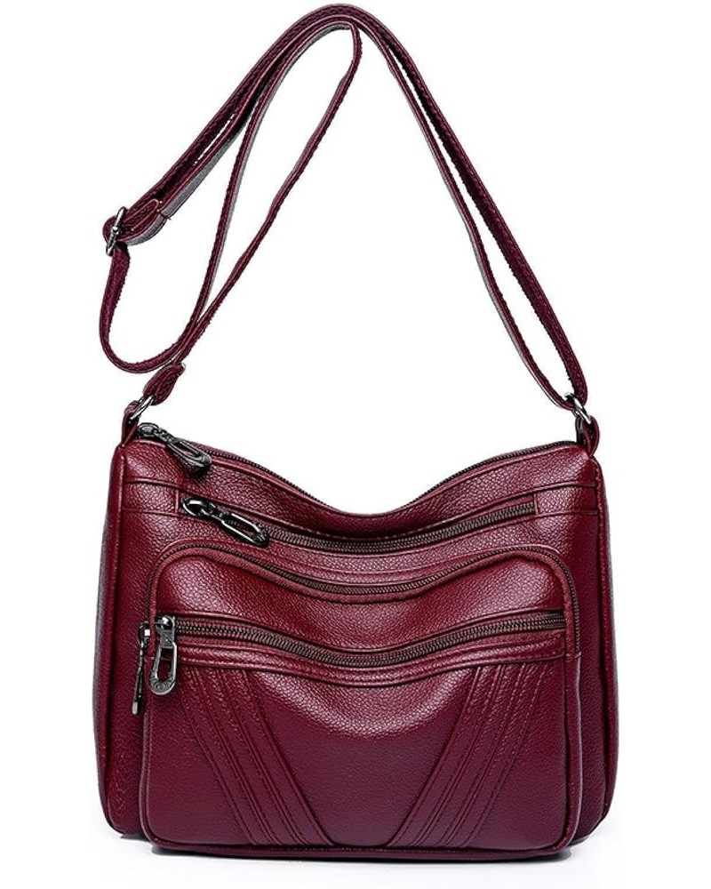 Shoulder bag and soft leather cross-body bag Section 1: Red $33.62 Totes