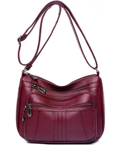 Shoulder bag and soft leather cross-body bag Section 1: Red $33.62 Totes