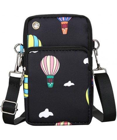 Crossbody Shoulder Bag,Multi Compartment Phone Purse Bag with Adjustable Shoulder Strap Purse Black Balloon $6.73 Shoulder Bags