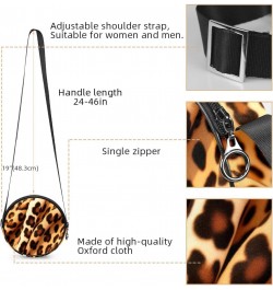 Round Crossbody Purse for Women, Shoulder Bag, animal skin texture $9.20 Crossbody Bags