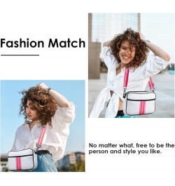 Crossbody Bags for Women, Neoprene Crossbody Bag, Neoprene Cross Body Bags Purses for Women Trendy Crossbody Bag White Perfor...