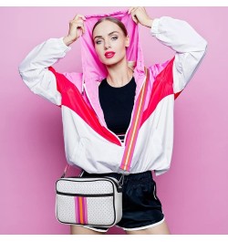 Crossbody Bags for Women, Neoprene Crossbody Bag, Neoprene Cross Body Bags Purses for Women Trendy Crossbody Bag White Perfor...