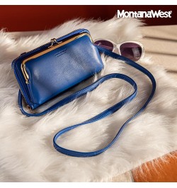 Small Crossbody Cell Phone Purse for Women RFID Blocking Cellphone Wallet Wallet Blue $8.84 Crossbody Bags