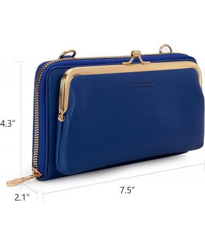 Small Crossbody Cell Phone Purse for Women RFID Blocking Cellphone Wallet Wallet Blue $8.84 Crossbody Bags