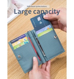 Leather Business Card Holder Bifold Genuine Leather Pocket Wallet Slim Business Card Case for Men & Women (Black) Blue $19.79...