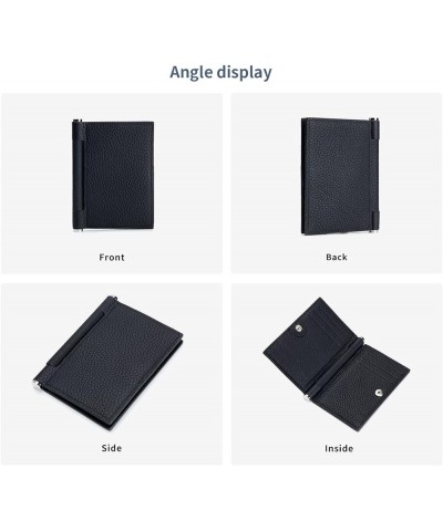 Leather Business Card Holder Bifold Genuine Leather Pocket Wallet Slim Business Card Case for Men & Women (Black) Blue $19.79...