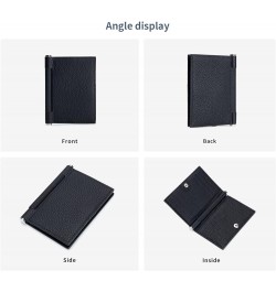 Leather Business Card Holder Bifold Genuine Leather Pocket Wallet Slim Business Card Case for Men & Women (Black) Blue $19.79...