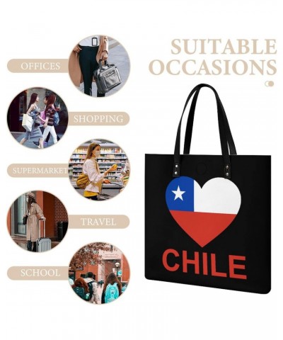 Love Chile Tote Bag PU Leather Handbag Fashion Sling Bag Shoulder Purse Top Handle Handbags for Women $16.20 Totes