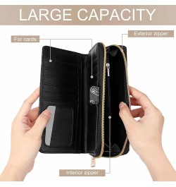 Chess Piece and Board Womens Wallet Leather Card Holder Purse RFID Blocking Bifold Clutch Handbag with Zipper Pocket $19.32 W...