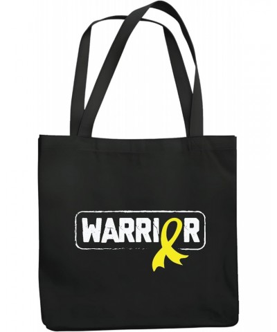 Warrior Spina Bifida support survivor Navy Black Multicolor Canvas Tote Bag $13.94 Totes