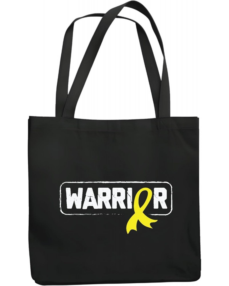 Warrior Spina Bifida support survivor Navy Black Multicolor Canvas Tote Bag $13.94 Totes