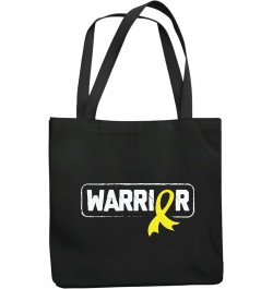 Warrior Spina Bifida support survivor Navy Black Multicolor Canvas Tote Bag $13.94 Totes