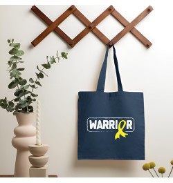 Warrior Spina Bifida support survivor Navy Black Multicolor Canvas Tote Bag $13.94 Totes