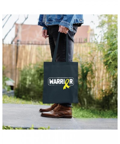 Warrior Spina Bifida support survivor Navy Black Multicolor Canvas Tote Bag $13.94 Totes