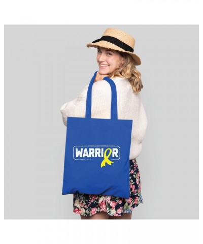 Warrior Spina Bifida support survivor Navy Black Multicolor Canvas Tote Bag $13.94 Totes