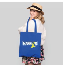 Warrior Spina Bifida support survivor Navy Black Multicolor Canvas Tote Bag $13.94 Totes