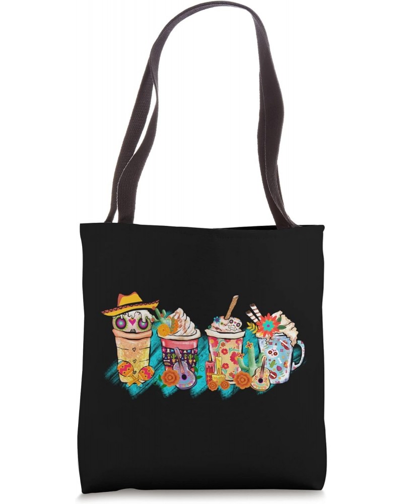 Sugar Skull Bebidas Mexican Dead Day of Dia De Los Muertos Tote Bag $16.80 Totes