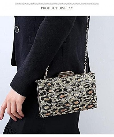 Women's Evening Handbags Evening Clutch Women's Evening Bag, Leopard Print Style Messenger Party Wedding Bag Gold $27.36 Even...