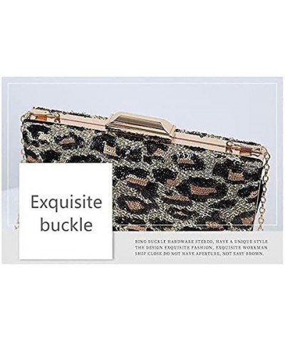 Women's Evening Handbags Evening Clutch Women's Evening Bag, Leopard Print Style Messenger Party Wedding Bag Gold $27.36 Even...