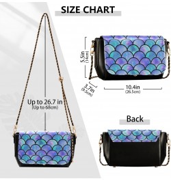 Rainbow Mermaid Scales Crossbody bags for Women Small Crossbody Purses with Adjustable Strap Cell Phone Purse Shoulder Bag fo...