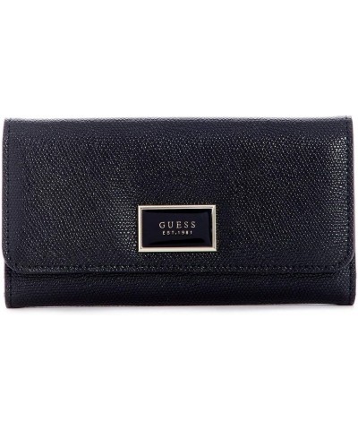 Women's Pish Posh Black Logo Slim Wallet Clutch Bag With Gift Box $34.48 Clutches