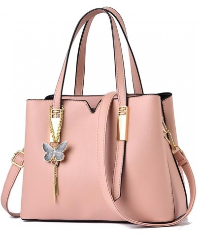 Women Leather Satchel Bags Top Handle Purse and Handbag Fashion Ladies Crossbody Bags Casual Tote Shoulder Bag Pink $20.58 Totes