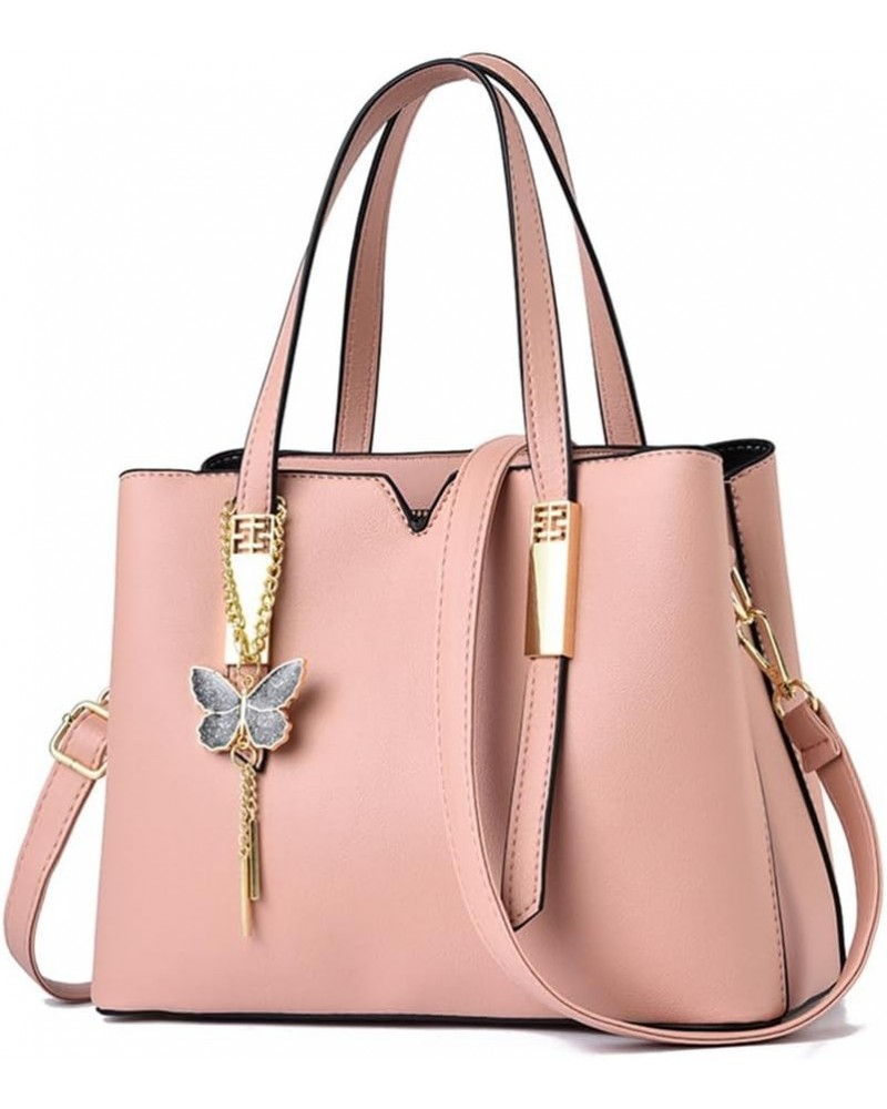 Women Leather Satchel Bags Top Handle Purse and Handbag Fashion Ladies Crossbody Bags Casual Tote Shoulder Bag Pink $20.58 Totes