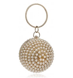 Dress Handbag Women Evening Bag Clutch Purse Chain Wedding Pearls Gold $38.64 Evening Bags