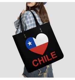 Love Chile Tote Bag PU Leather Handbag Fashion Sling Bag Shoulder Purse Top Handle Handbags for Women $16.20 Totes