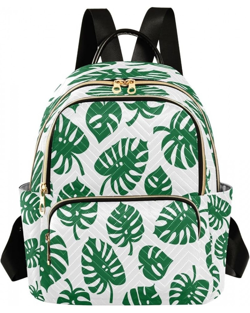 Monstera Leaves Forest Women Backpack Purse Ladies Fashion Shoulder Bag Daypack Travel Bag 10L Medium $18.19 Backpacks