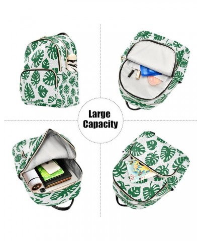 Monstera Leaves Forest Women Backpack Purse Ladies Fashion Shoulder Bag Daypack Travel Bag 10L Medium $18.19 Backpacks