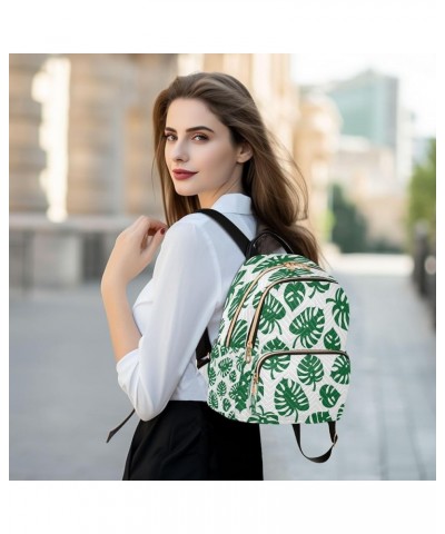 Monstera Leaves Forest Women Backpack Purse Ladies Fashion Shoulder Bag Daypack Travel Bag 10L Medium $18.19 Backpacks