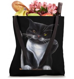 Witty cat artwork meow kitty portrait cute kitten cat meme Tote Bag $10.59 Totes