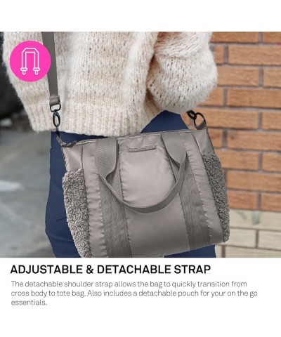 Mini Crossbody Tote Bag For Women - Includes a Detachable Shoulder Strap & a Zippered Pouch Aspen Smoke $31.80 Totes