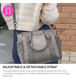 Mini Crossbody Tote Bag For Women - Includes a Detachable Shoulder Strap & a Zippered Pouch Aspen Smoke $31.80 Totes