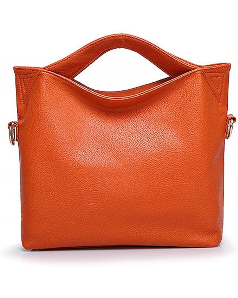 Top-Handle Bags Gifts Women's Shoulder Handbags Medium Bucket Bag for Women Crossbody Bags(Black) Orange $28.37 Totes