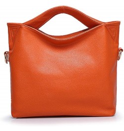 Top-Handle Bags Gifts Women's Shoulder Handbags Medium Bucket Bag for Women Crossbody Bags(Black) Orange $28.37 Totes