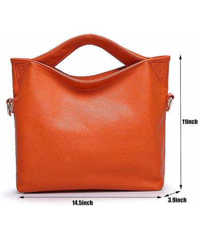 Top-Handle Bags Gifts Women's Shoulder Handbags Medium Bucket Bag for Women Crossbody Bags(Black) Orange $28.37 Totes