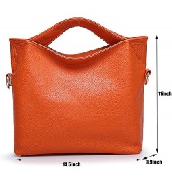 Top-Handle Bags Gifts Women's Shoulder Handbags Medium Bucket Bag for Women Crossbody Bags(Black) Orange $28.37 Totes