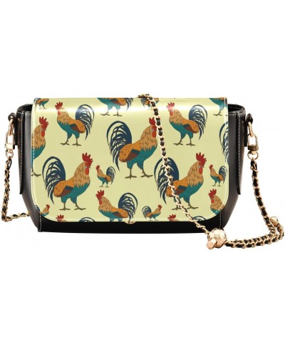 Roosters Chicken Farmhouse Crossbody bags for Women Small Crossbody Purses with Chain Strap Cross Body Bag Shoulder Handbags ...