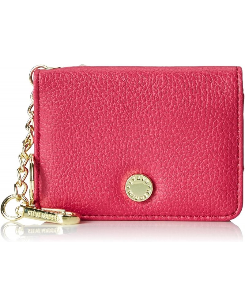 Bfold Clip On Card Case Wallet with Keyring (True Cognac) Fuschia $11.00 Wallets