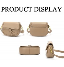 Women Casual Flap Cross Body Shoulder Purse Adjustable Strap Mini Funny Pack for Daily Khaki $26.40 Crossbody Bags