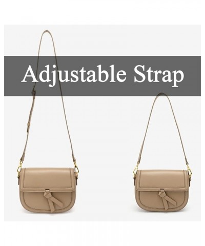 Women Casual Flap Cross Body Shoulder Purse Adjustable Strap Mini Funny Pack for Daily Khaki $26.40 Crossbody Bags