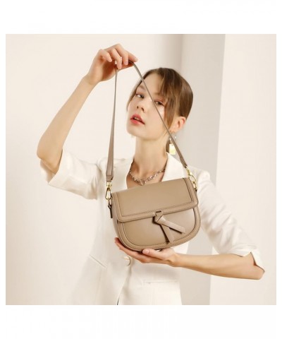 Women Casual Flap Cross Body Shoulder Purse Adjustable Strap Mini Funny Pack for Daily Khaki $26.40 Crossbody Bags