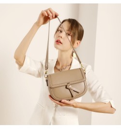 Women Casual Flap Cross Body Shoulder Purse Adjustable Strap Mini Funny Pack for Daily Khaki $26.40 Crossbody Bags